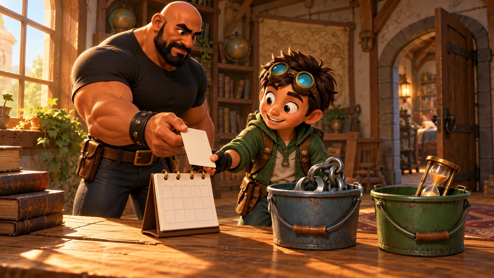 link places a retrieval tool and a spacing tool into separate sturdy buckets.